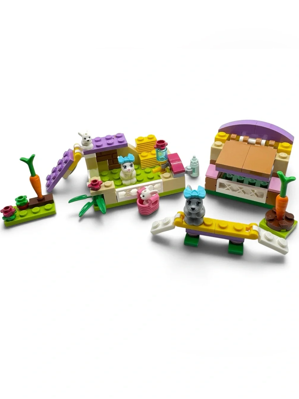 LEGO Friends Lot 41087 & 41022 Bunny & Banies, Bunny’s Hutch Complete Sets